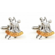 Cufflinks with dancers. For dance lovers. Gold color