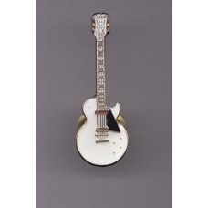 Pin Gibson Les Paul Custom guitar. White