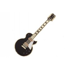 Pin Gibson Les Paul Custom guitar. Black
