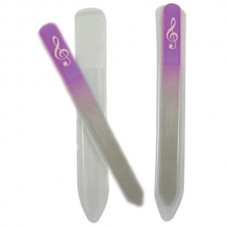 Nail file, in glass, for musician, in violet