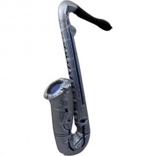 Sax or inflatable saxophone 60 cm. Real size, col. silver or gold