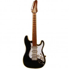 Pin Brooch Fender Stratocaster guitar, black