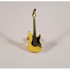 Pin Brooch Fender Stratocaster guitar, yellow