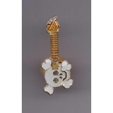 Pin of Guitar with skull, skull guitar