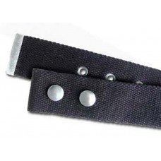 Alchemy military style belt in black cotton for buckle
