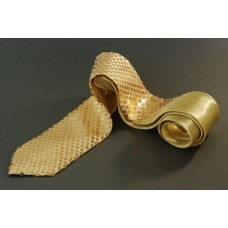 Krawatte mit goldenen Pailletten, funkelnd, für Bühne, Konzert oder Dandy