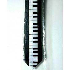Krawatte mit Klaviertastatur, Klavier in Schwarz und Weiß