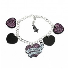 Silver plated chain bracelet: For Rockabilly fans